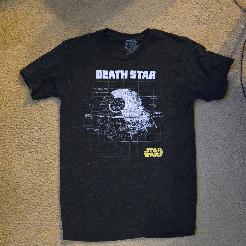 Star Wars Death Star Graphic Tee - Black and White